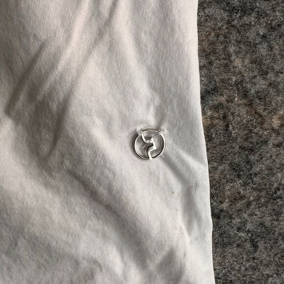 J Lindeberg Polo Shirt Men’s XL SLIM Fit White Blue Trim Short Sleeve Stain READ - Picture 6 of 8